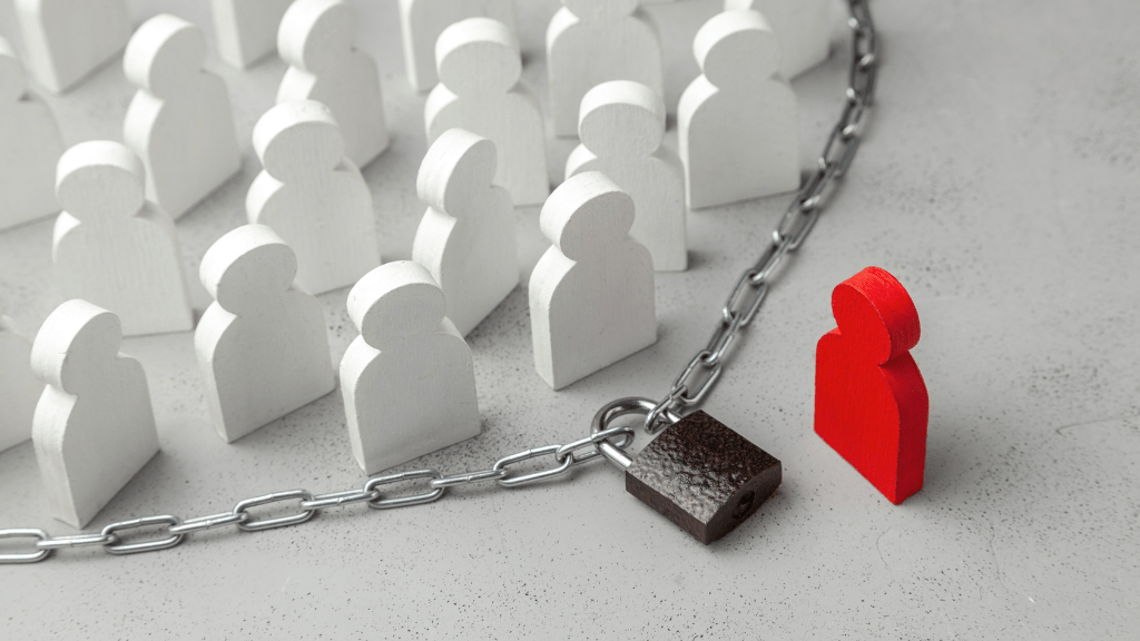 Modern slavery - workforce in chains